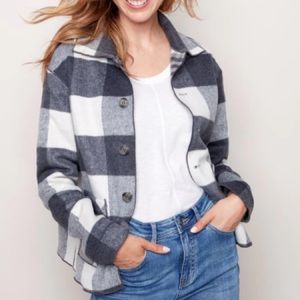 Charlie B Reversible Plaid Coat